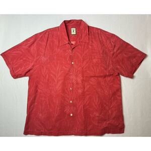 Jamaica Jaxx Island Outfitters Short Sleeve Silk Mens Button Down Shirt Size XXL